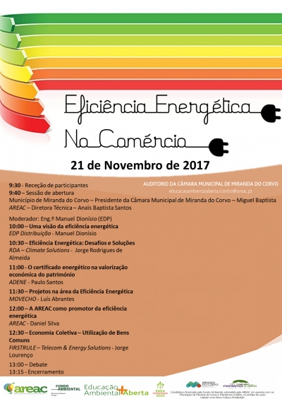 Seminário &quot;Eficiência Energética no Comércio&quot; 21 de Novembro Miranda do Corvo